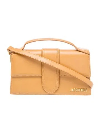 Pre-owned Jacquemus Leather Le Bambino Medium In Neutrals