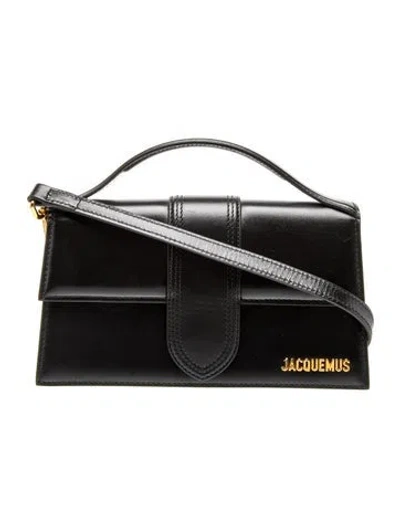 Pre-owned Jacquemus Leather Le Bambinou In Black