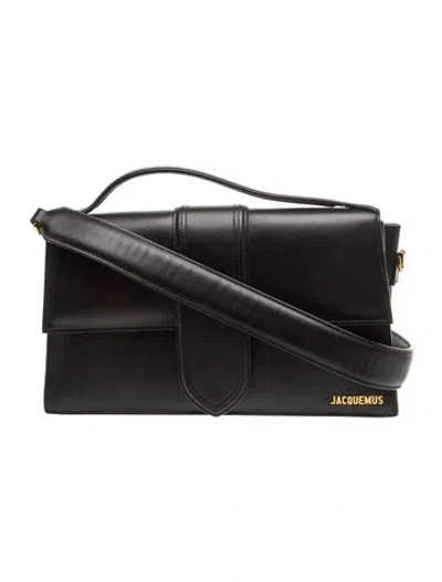 Pre-owned Jacquemus Leather Le Bambinou In Black