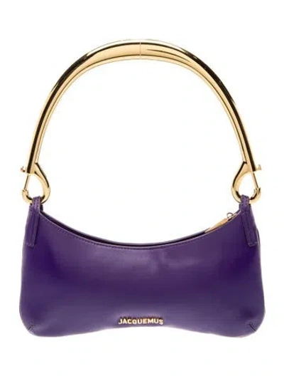 Pre-owned Jacquemus Leather Le Bisou Mousqueton In Purple