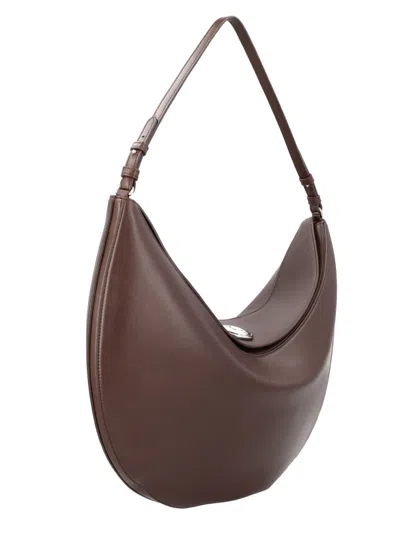 Jacquemus Leather Le Calisso Rond Handbag In Brown