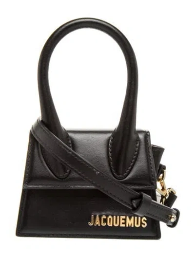 Pre-owned Jacquemus Leather Le Chiquito In Black
