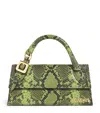 Jacquemus Le Chiquito Mini Python-embossed Leather Shoulder Bag In Green