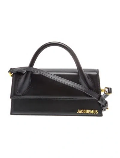 Pre-owned Jacquemus Leather Le Chiquito Long W/ Tags In Black
