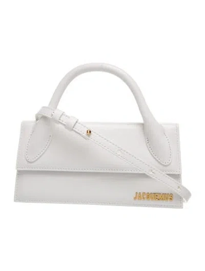 Pre-owned Jacquemus Leather Le Chiquito Long In White