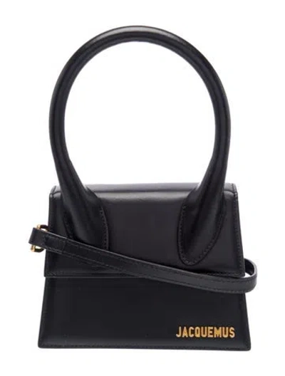 Pre-owned Jacquemus Leather Le Chiquito Medium In Blue