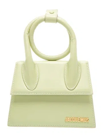 Pre-owned Jacquemus Leather Le Chiquito Medium In Green