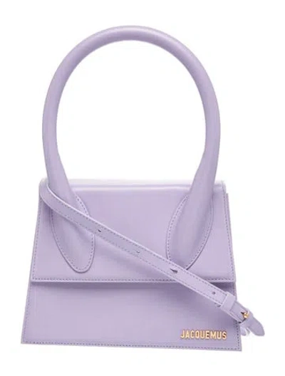 Pre-owned Jacquemus Leather Le Chiquito Medium In Purple