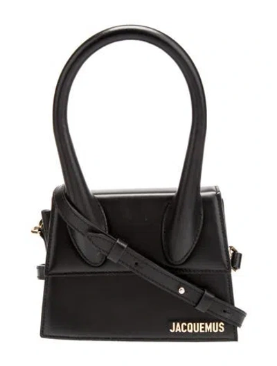 Pre-owned Jacquemus Leather Le Chiquito Mini In Black