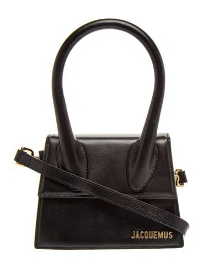Pre-owned Jacquemus Leather Le Chiquito Mini In Black