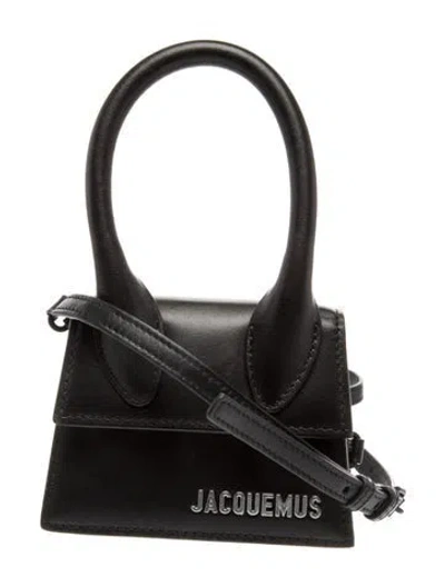 Pre-owned Jacquemus Leather Le Chiquito Mini In Black