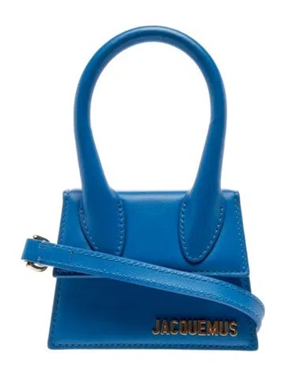 Pre-owned Jacquemus Leather Le Chiquito Mini In Blue