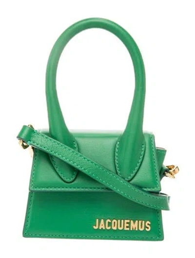 Pre-owned Jacquemus Leather Le Chiquito Mini In Green