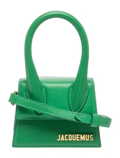 Pre-owned Jacquemus Leather Le Chiquito Mini In Green