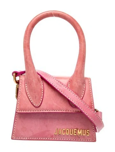 Pre-owned Jacquemus Leather Le Chiquito Mini In Pink