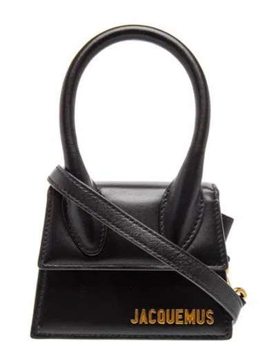 Pre-owned Jacquemus Leather Le Chiquito Mini W/ Tags In Black