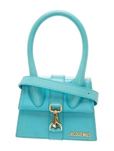 Pre-owned Jacquemus Leather Le Chiquito Montagne In Blue