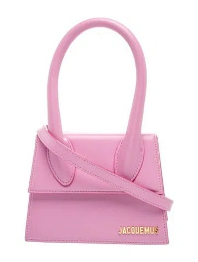 Pre-owned Jacquemus Leather Le Chiquito Moyen Medium In Pink