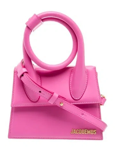Pre-owned Jacquemus Leather Le Chiquito Noeud In Pink