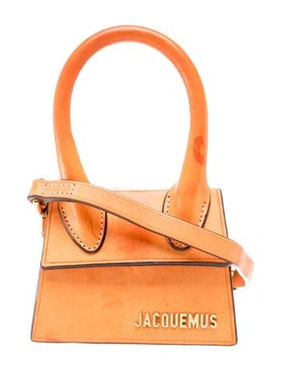 Pre-owned Jacquemus Leather Le Chiquito Small In Orange