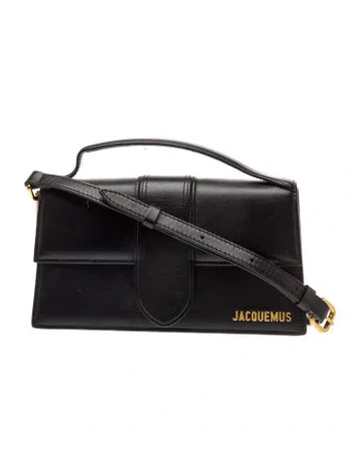 Pre-owned Jacquemus Leather Le Grand Bambino In Black
