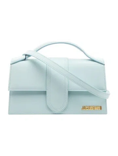 Pre-owned Jacquemus Leather Le Grand Bambino In Blue