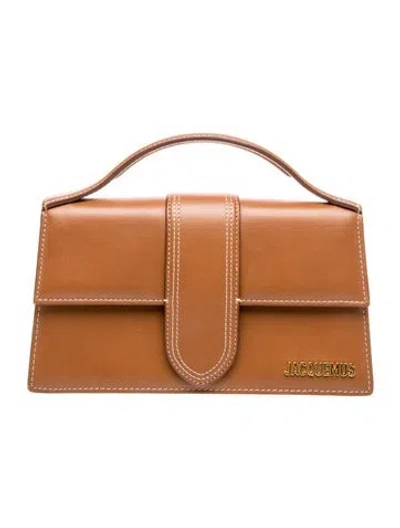 Pre-owned Jacquemus Leather Le Grand Bambino In Brown
