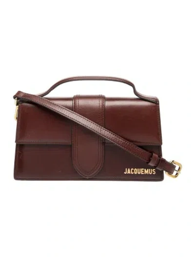 Pre-owned Jacquemus Leather Le Grand Bambino Large In Brown