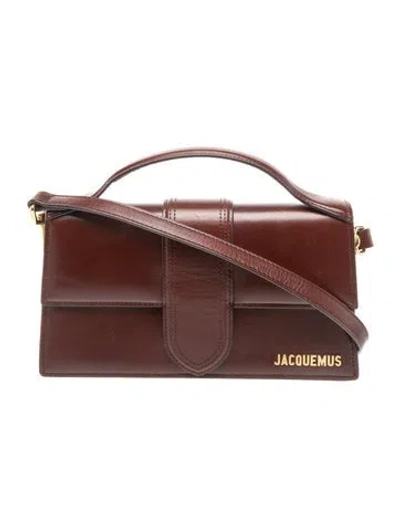 Pre-owned Jacquemus Leather Le Grand Bambino Medium In Brown