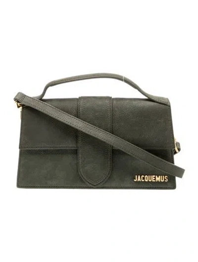 Pre-owned Jacquemus Leather Le Grand Bambino Medium In Green