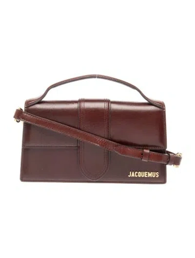 Pre-owned Jacquemus Leather Le Grand Bambino Mini In Brown