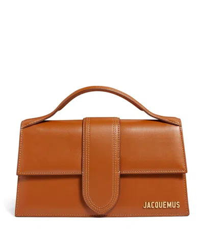 Jacquemus Leather Le Grand Bambino Top-handle Bag In Brown