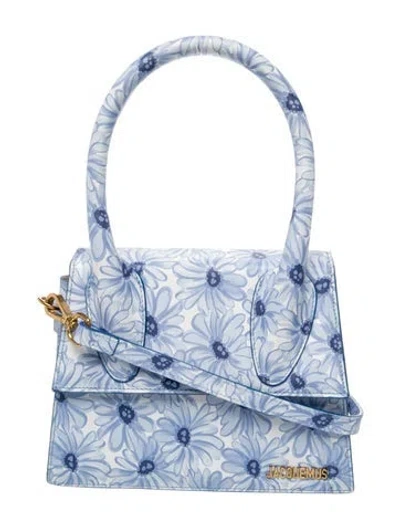 Pre-owned Jacquemus Leather Le Grand Chiquito Mini In Blue