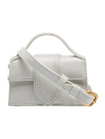 Pre-owned Jacquemus Leather Le Petit Bambino Bag Petit In White