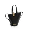 Jacquemus Le Petit Bambola Leather Tote Bag In Black