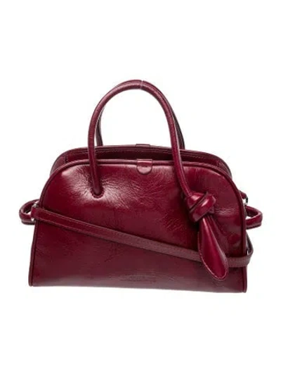 Pre-owned Jacquemus Leather Le Petit Turismo Petit W/ Tags In Burgundy