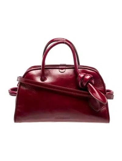 Pre-owned Jacquemus Leather Le Petit Turismo W/ Tags In Burgundy