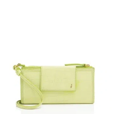 Pre-owned Jacquemus Leather Le Pichoto Wallet On Strap In Green
