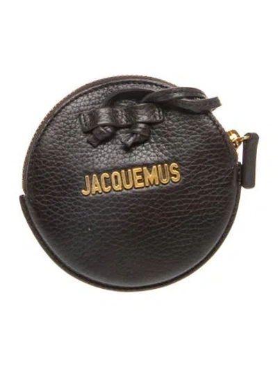 Pre-owned Jacquemus Leather Le Pitchou Mini In Black