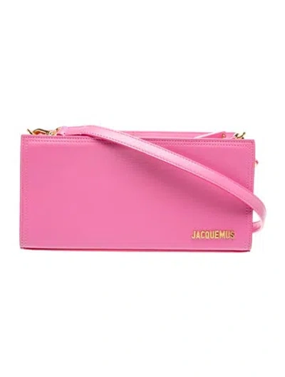 Pre-owned Jacquemus Leather Le Rectangle In Pink