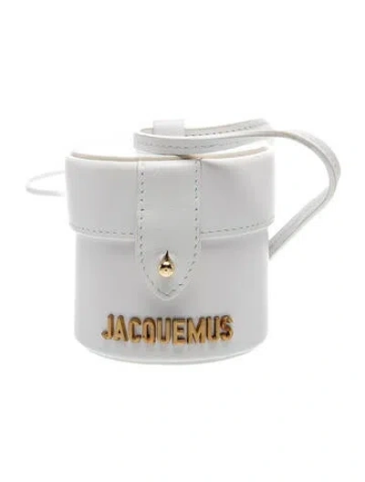 Pre-owned Jacquemus Leather Le Vanity In White