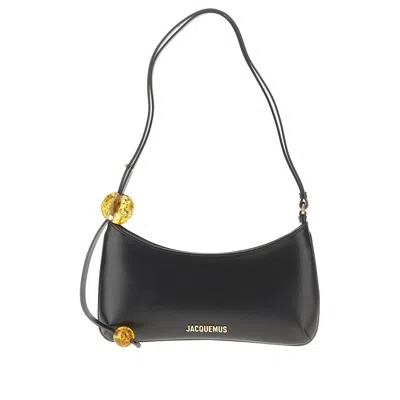 Jacquemus Leather Medium 'le Chiquito' Bag In Black