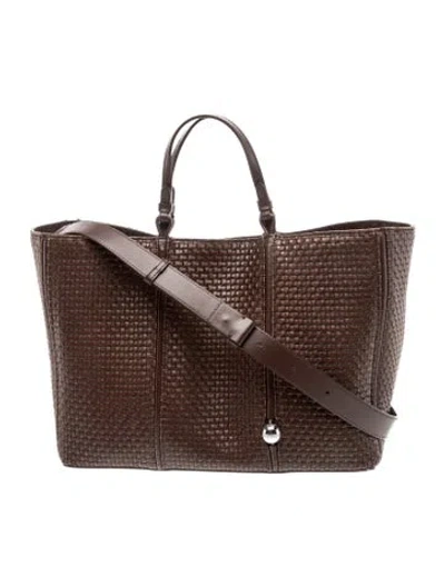 Pre-owned Jacquemus Leather Messenger Bag In Brown