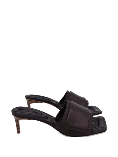 Pre-owned Jacquemus Leather Mules In Brown