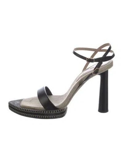 Pre-owned Jacquemus Leather Sandals In Black