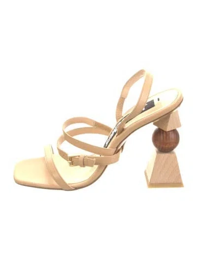 Pre-owned Jacquemus Leather Sandals In Neutrals