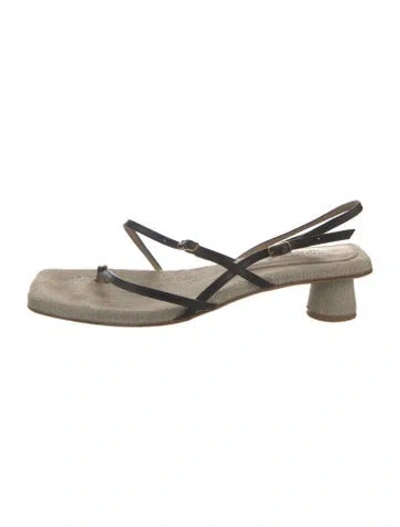 Pre-owned Jacquemus Leather Sandals In Neutrals