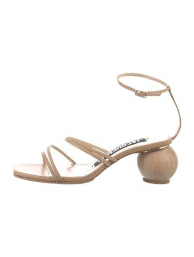 Pre-owned Jacquemus Leather Sandals In Neutrals