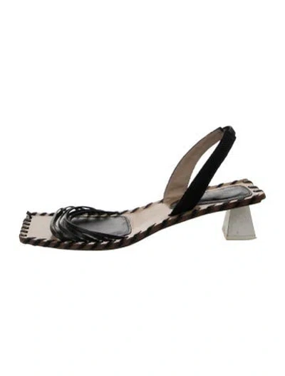 Pre-owned Jacquemus Leather Sandals In Silver