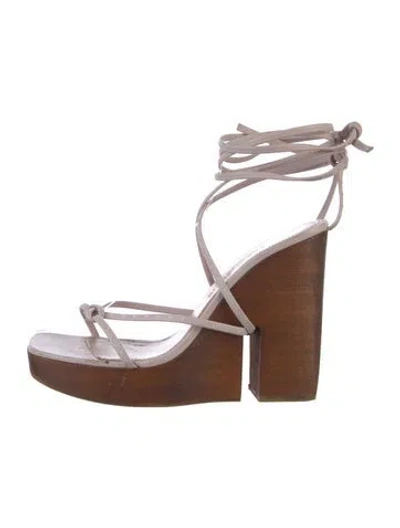 Pre-owned Jacquemus Leather Sandals In White
